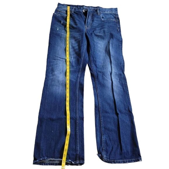 Aeropostale Mens Medium Wash Distressed Slim Boot Cut Jean Size 32/30 - Picture 5 of 7